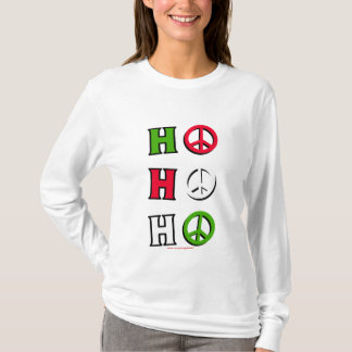T-shirt Chandail de paix de Noël "ho ho ho" -