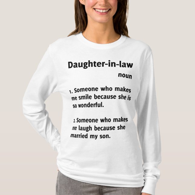 T-shirt Chandail drôle de définition de belle-fille (Devant)