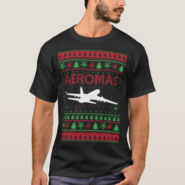 T-shirt Chandail laid de Noël d'Aeromas (Devant)