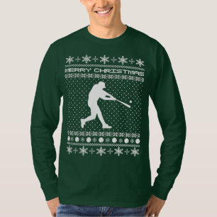 T-shirt Chandail laid de Noël de base-ball