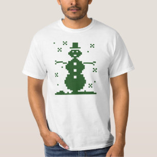 T-shirt Chandail laid de Noël de bonhomme de neige