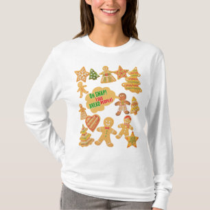 T-shirt Chandail laid de Noël de pain d'épice de personn