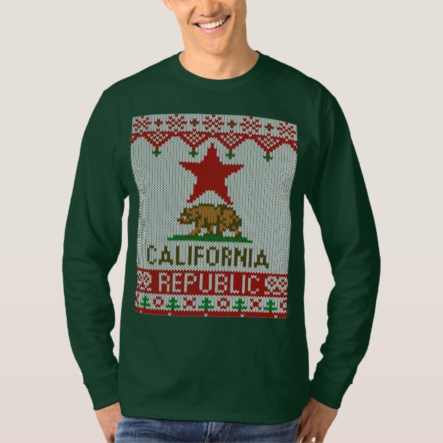 T-shirt Chandail laid de Noël de style de République de la (Devant)