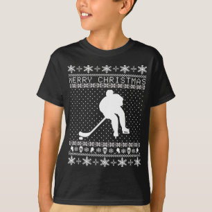 T-shirt Chandail laid de Noël d'hockey