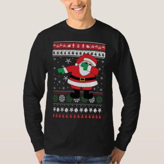 T-shirt Chandail laid tamponnant de Noël de Père Noël