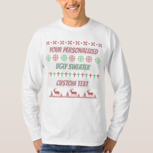 T-shirt Chandail moche de Noël drôle personnalisé