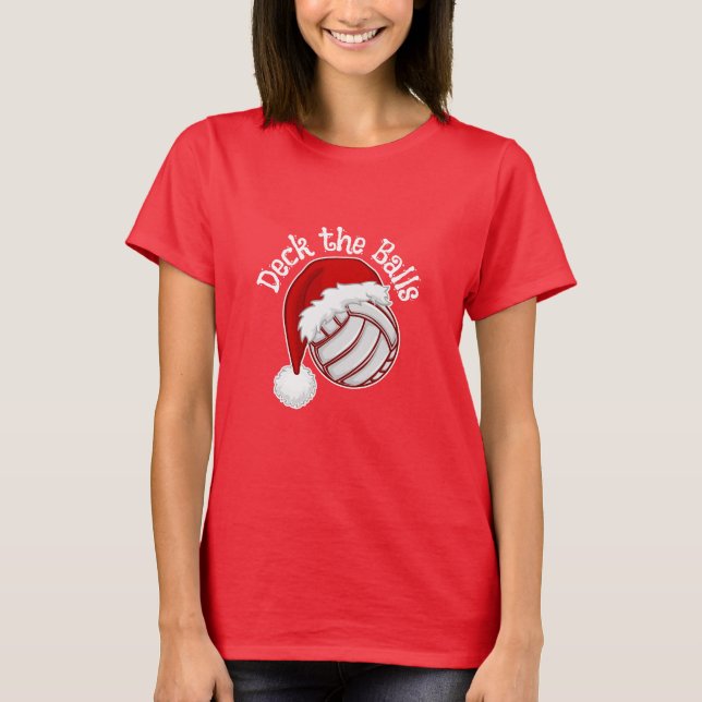 T-shirt Chandails de Noël de volley-ball de Noël et autres (Devant)