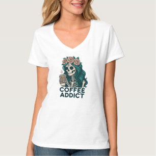 T-shirt Chandails design gothique amateur de café