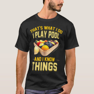 T-shirt Chandails Funny Billards pour hommes 8 Ball Pool B
