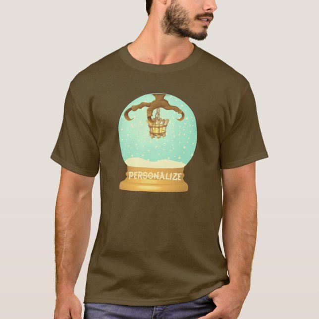 T-shirt Chandelier en os de talon d'hibou tomber un globe  (Devant)