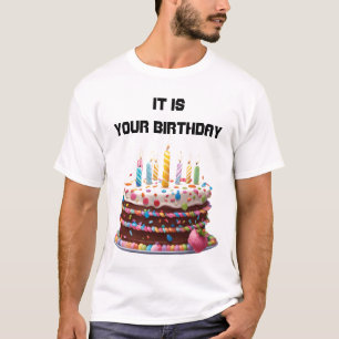 T-shirt Chandelles de gâteau d'anniversaire Personnalisé C