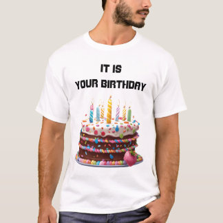 T-shirt Chandelles de gâteau d'anniversaire Personnalisé C