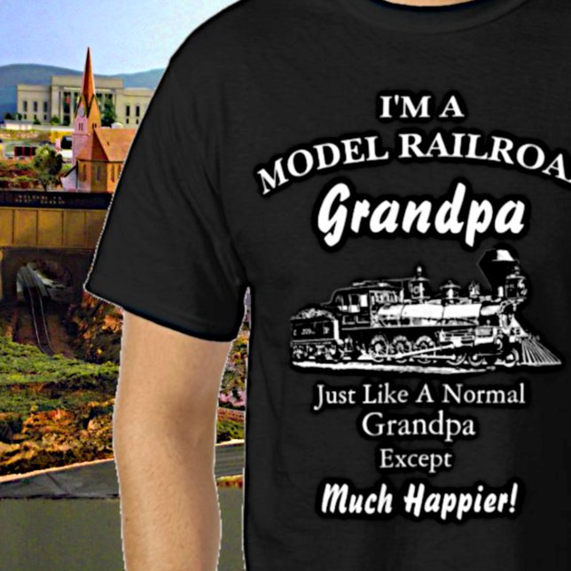 T-shirt Change ALL Text - Model Railroad - Much Happier ! (Créateur téléchargé)