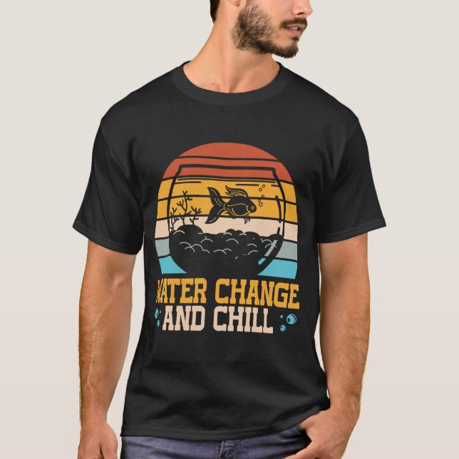 T-shirt Changement d'eau et réfrigération aquarium de pois (Devant)