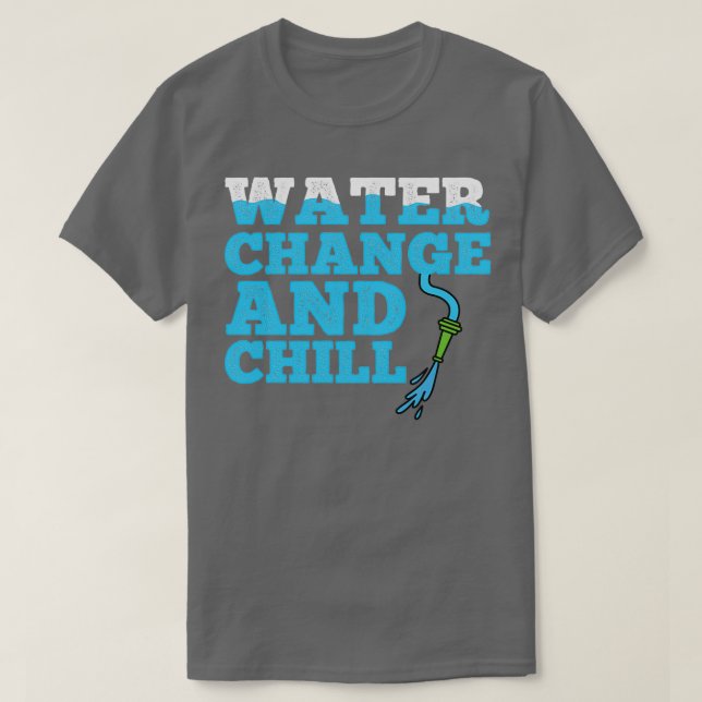 T-shirt Changement d'eau et refroidissement Aquarium (Design devant)
