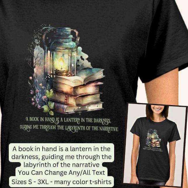 T-shirt Changer de texte, Livres gothiques & Lanterne, Cit (Créateur téléchargé)