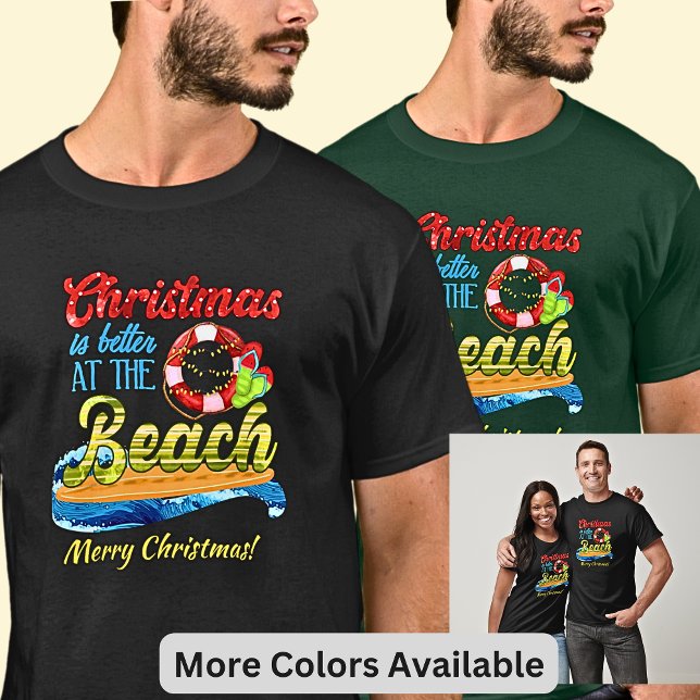 T-shirt Changer de texte - Noël est mieux à la plage! (Créateur téléchargé)