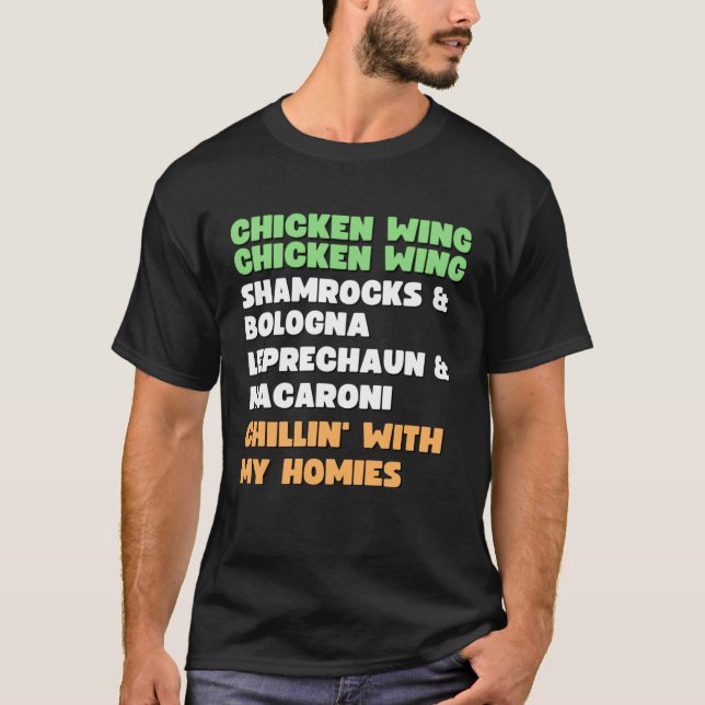 T-shirt Chanson d'aile de poulet Chanson d'aile de poulet  (Devant)