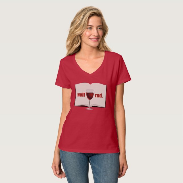 T-shirt Chanson de vin amusante : Bien rouge (Devant entier)