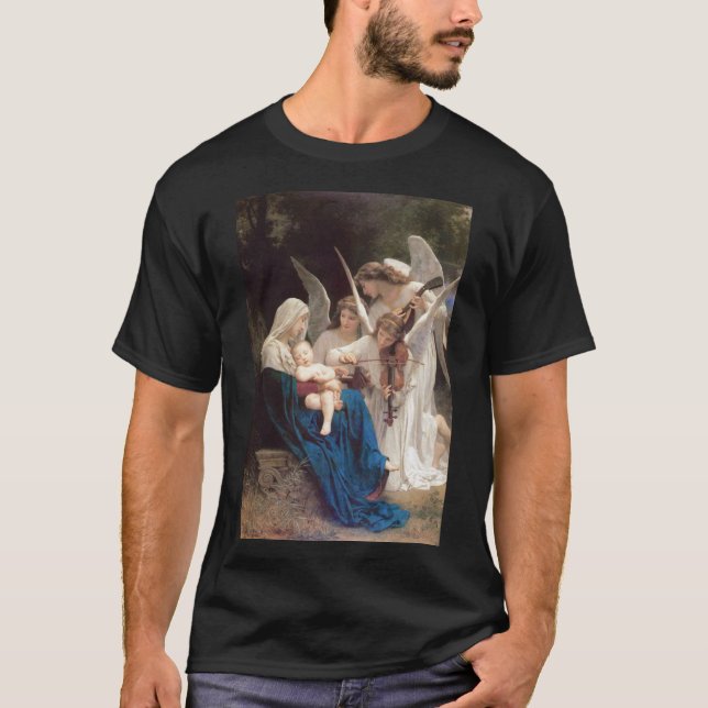 T-shirt Chanson des anges de Bouguereau (Devant)