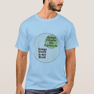 T-shirt Chansons Stuck dans ma tête Chansons Je connais le