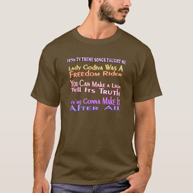 T-shirt Chansons thématiques télévisées des années 1970 (Devant)