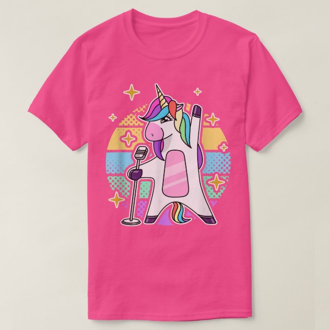 T-shirt Chant Unicorn Chanteur musique Unicorn (Design devant)
