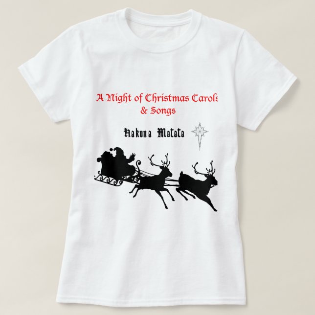 T-shirt Chanter le long de Noël - Carols & Festive Joy (Design devant)