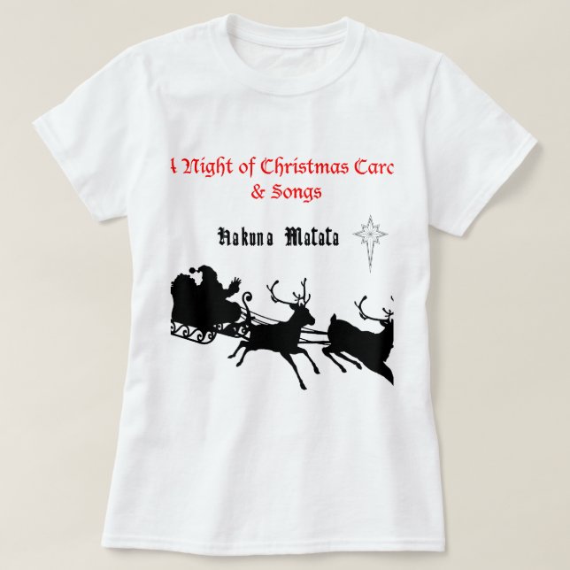 T-shirt Chanter le long de Noël - Carols & Festive Joy (Design devant)