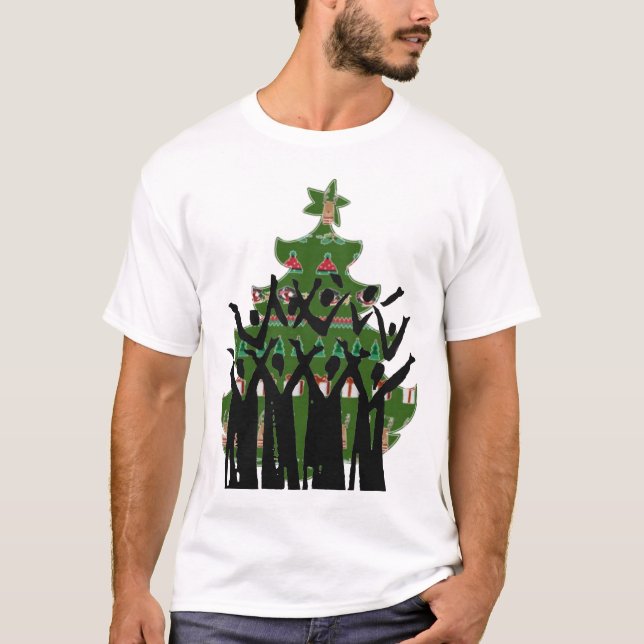T-shirt Chanter Musique de Noël Chanteurs chanteuses Gospe (Devant)