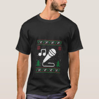 Chanteur amusant Santa Hat Ugly Christmas Sweater 