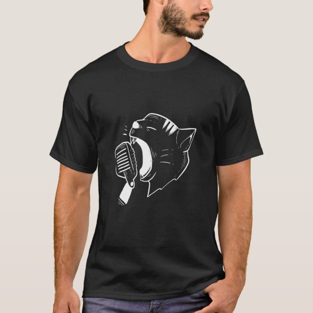 T-shirt Chanteur De Chat Ou Interprète (Devant)