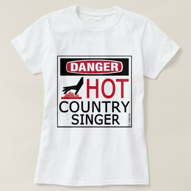 T-shirt Chanteur de country chaud (Design devant)