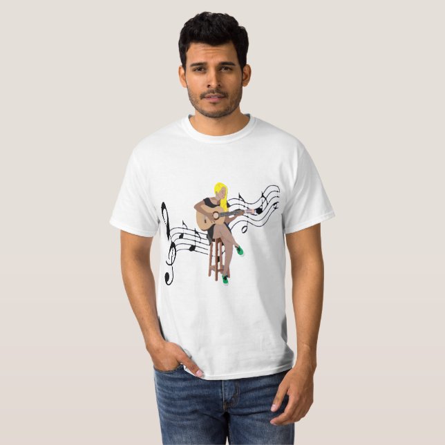 T-shirt Chanteur de musique (Devant entier)