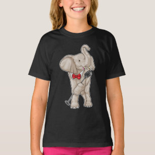 T-shirt Chanteur éléphant Microphone