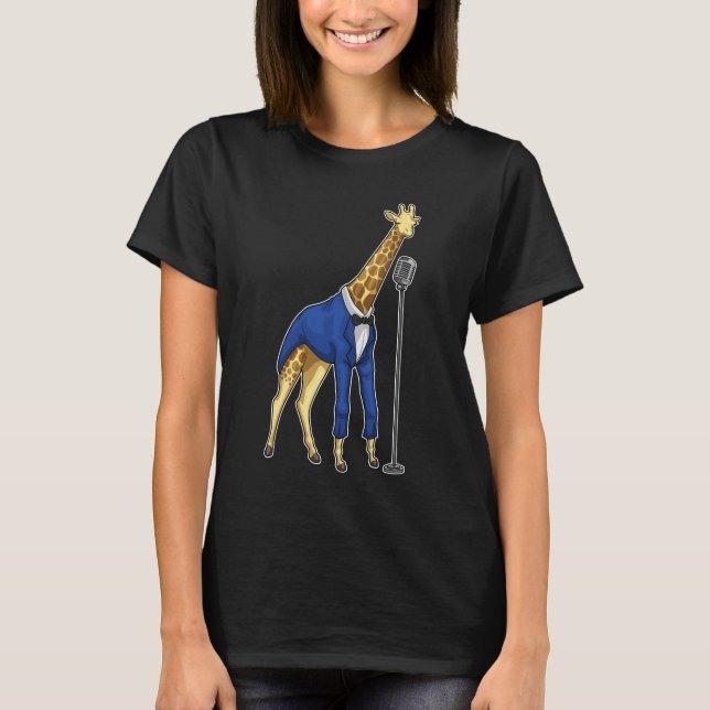 T-shirt Chanteur Giraffe Microphone (Devant)