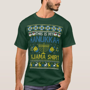 T-shirt Chanukah Pajamas Famille Voici Mon Hanoukka Pajama