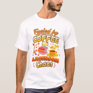 T-shirt Chaos en classe alimenté par le café