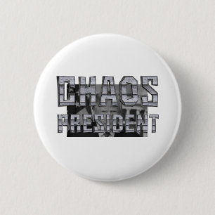 T-SHIRT Chaos Präsident Button