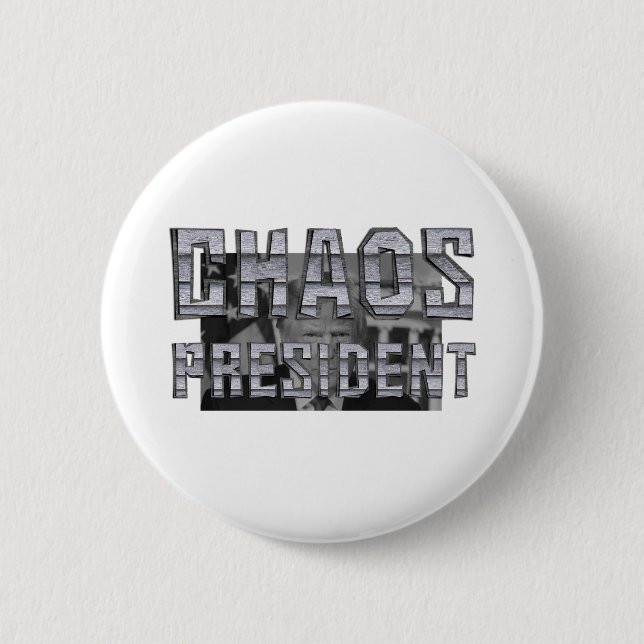 T-SHIRT Chaos Präsident Button (Vorderseite)