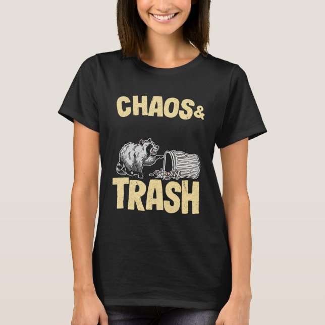 T-shirt Chaos & Trash Garbage Panda  Raccoon (Devant)