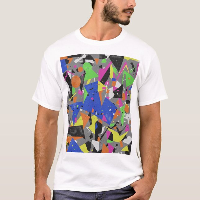 T-shirt Chaotic Anti-Design Poster | Overlapping Abstract  (Devant)