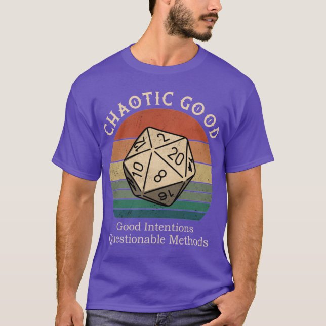 T-shirt Chaotic Good Good Intentions Questionable Methods  (Devant)