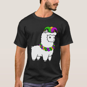 T-shirt Chapeau de bouffon lama Mardi Gras La Nouvelle-Orl