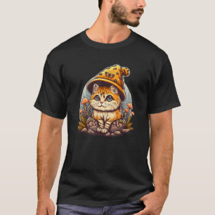 T-shirt Chapeau de champignon pour chat esthétique Cottage