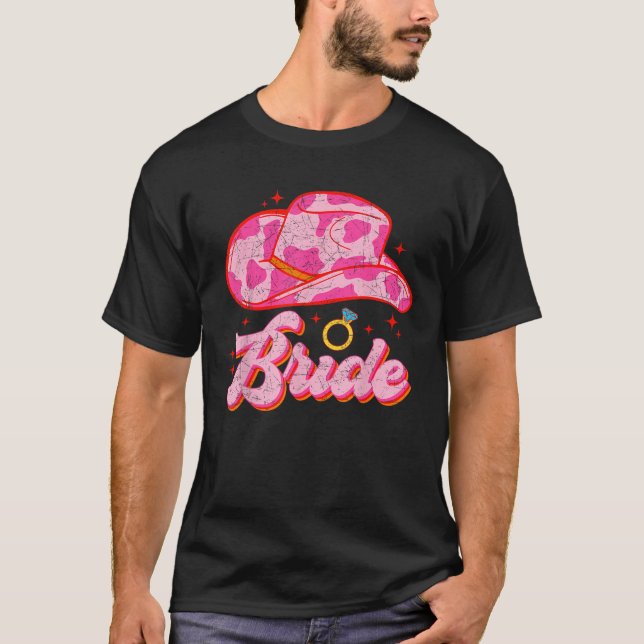 T-shirt Chapeau de cowgirl de pays de la mariée enterremen (Devant)