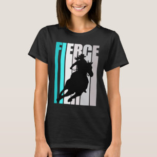 T-shirt Chapeau de Cowgirl Féroce Course de Tonneau Thème