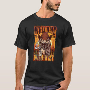 T-shirt Chapeau de Cowgirl Rétro Bienvenue dans le Far Wes