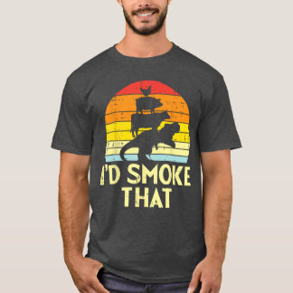 T-shirt Chapeau de fumée Id Poulet Porc Boeufre Rétro Dino