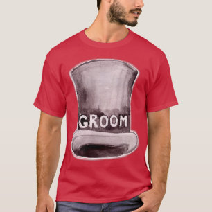 T-shirt Chapeau de marié homme Cute Engagement Mariage Ent